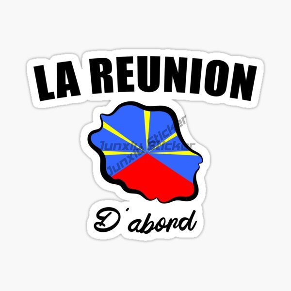 Laptop Accessories Logo - Stiker Mobil Bendera Pulau Reunion Sepeda