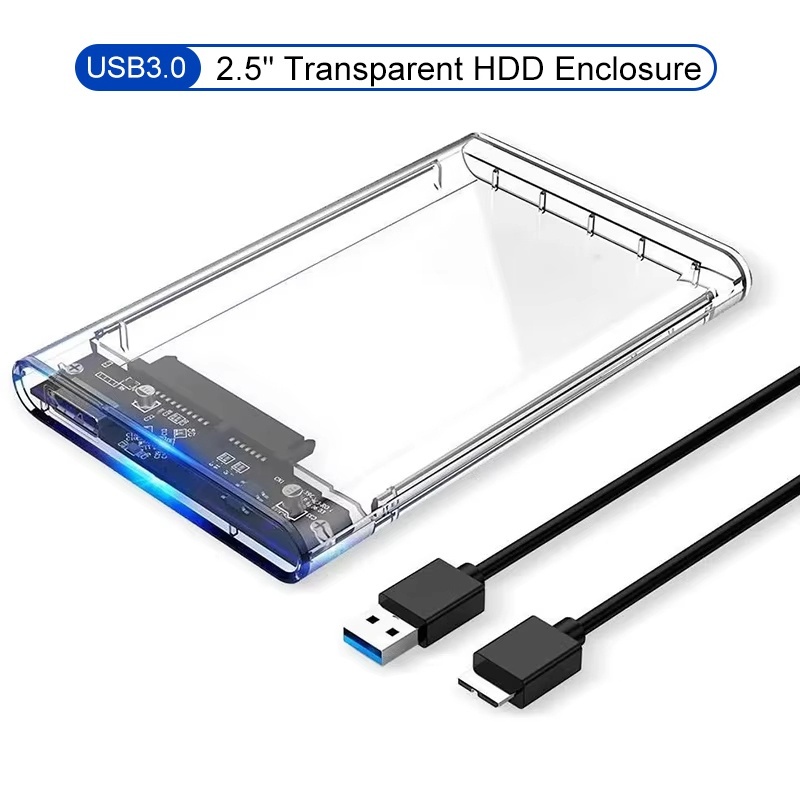 Laptop External Accessories - Casing Penyimpanan Eksternal Transparan USB Tipe