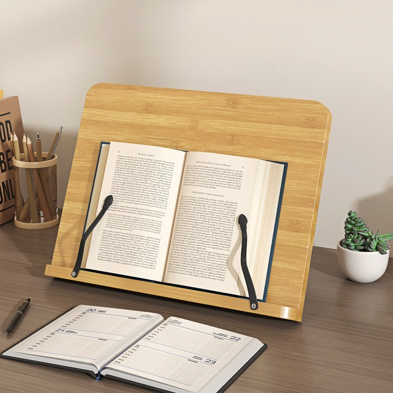 Laptop Office Accessories - Penyangga Buku Kayu, Penyangga Laptop Multifungsi,