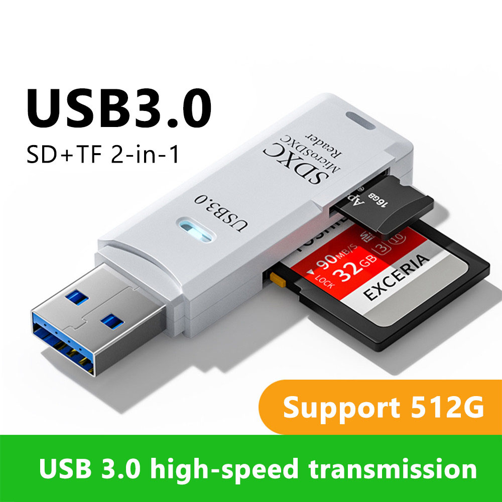 Laptop Accessories For Programmers - Pembaca Kartu 2 In 1 USB