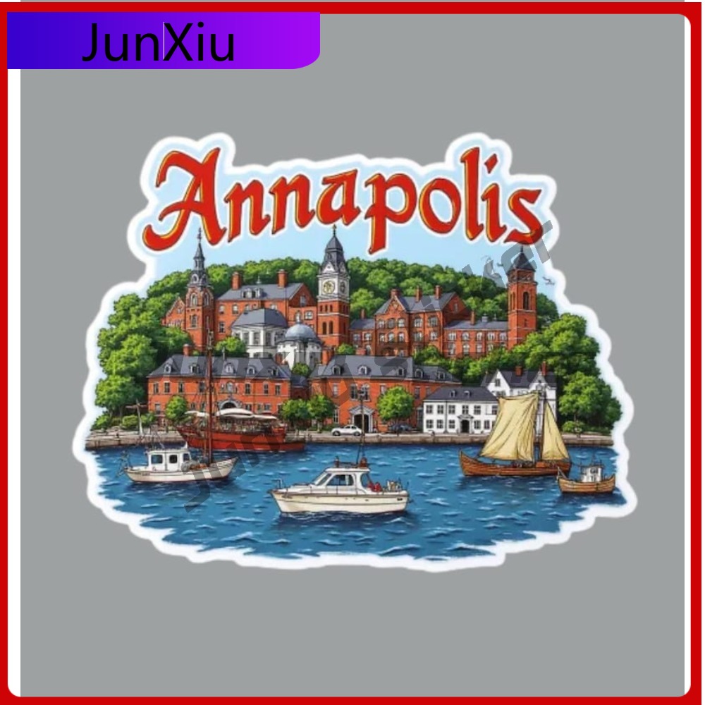 Laptop Accessories Logo - Stiker Perjalanan Annapolis Maryland Stiker Mobil