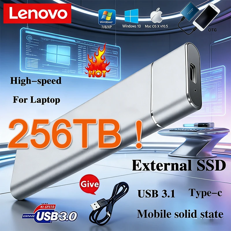 Laptop External Accessories - Lenovo SSD Mini Portable SSD 256TB