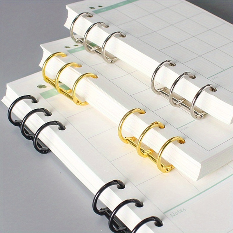 Laptop Office Accessories - 10 Buah Cincin Pengikat Buku Daun