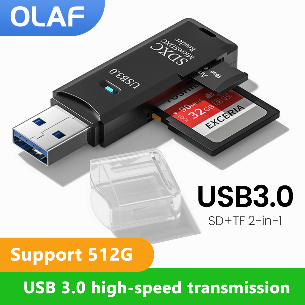 Laptop Accessories For Programmers - Pembaca kartu USB 3.0 2 IN