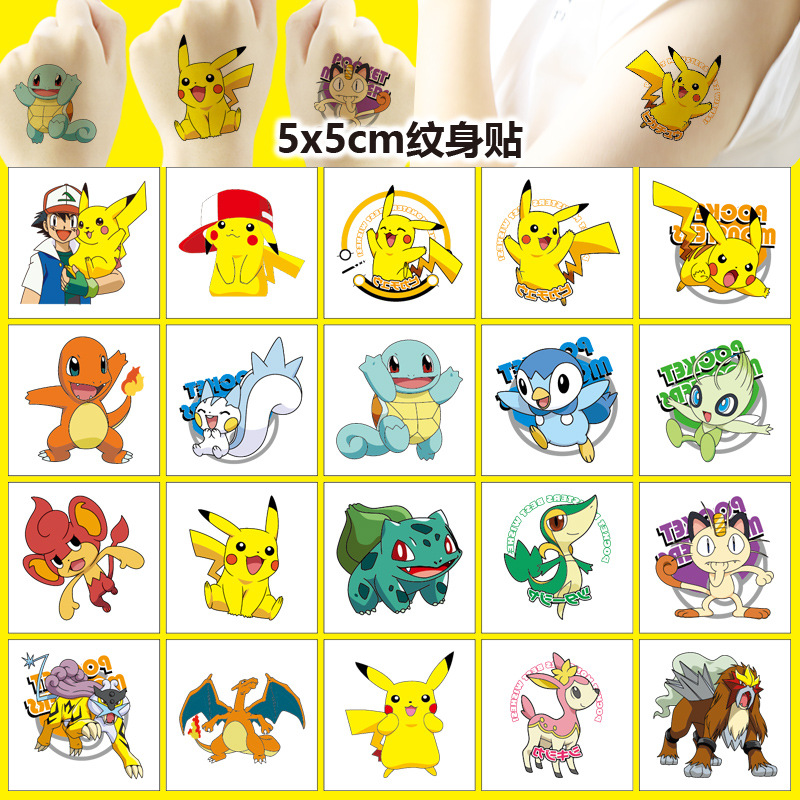 Laptop Accessories Toy - 5*5Cm 20 Buah Stiker Tato Pokemon