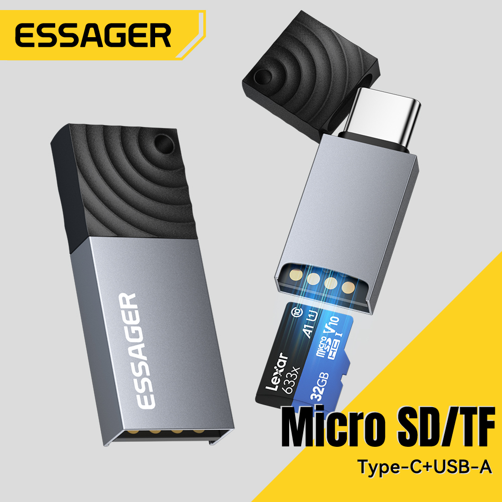 Laptop Accessories For Programmers - Essager 2 In 1 Pembaca Kartu