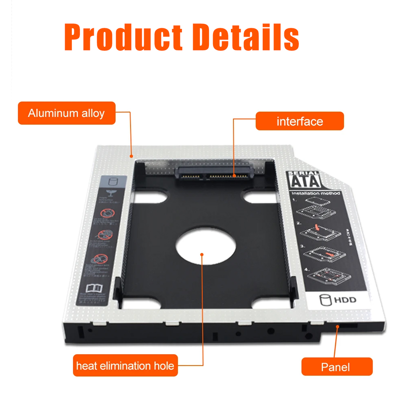 HDD SSD Caddy adaptor SATA 3.0 - Laptop Accessories Organizer ulasan dan harga