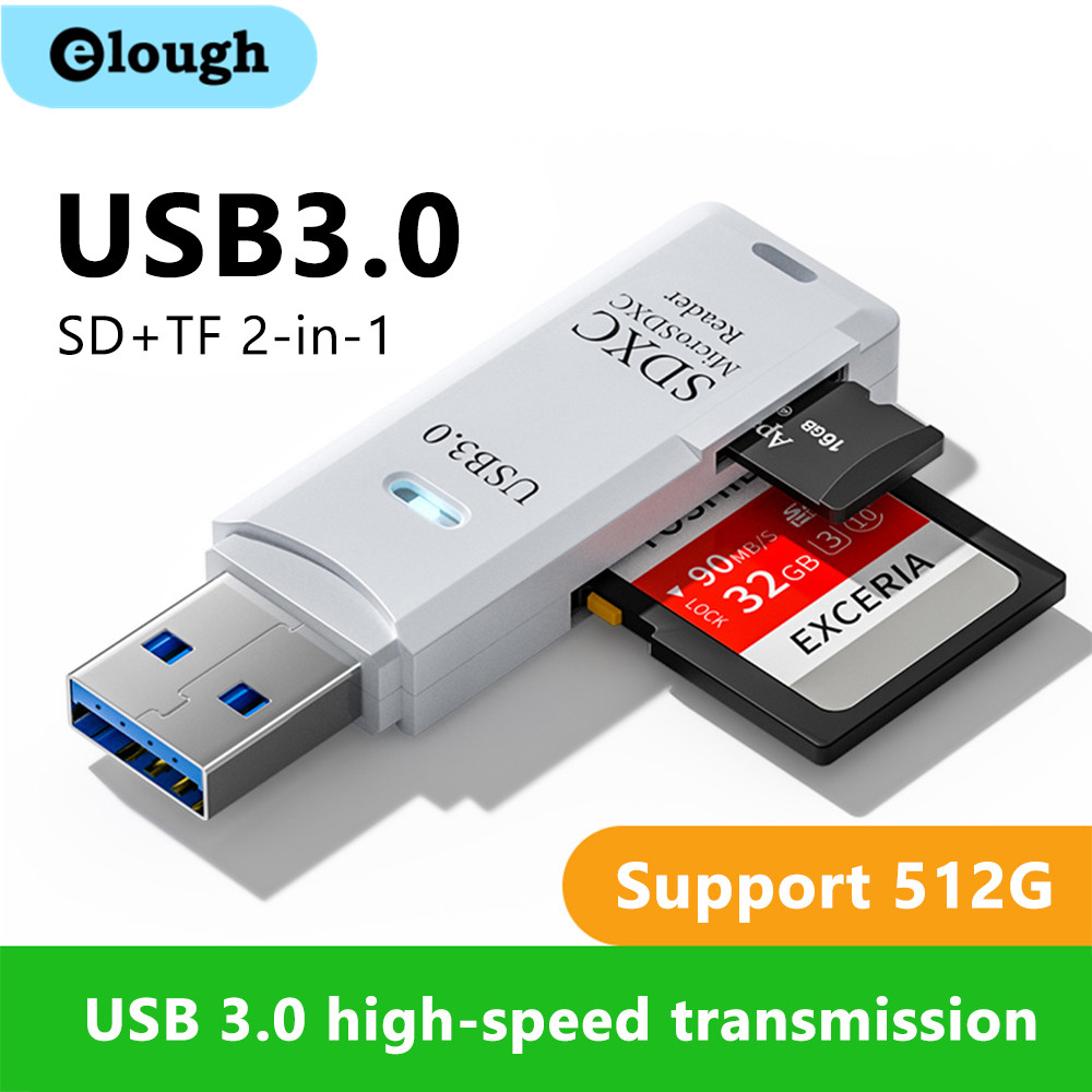 Pembaca Kartu USB 3.0 2 In 1 P - Laptop Accessories For Programmers ulasan dan harga
