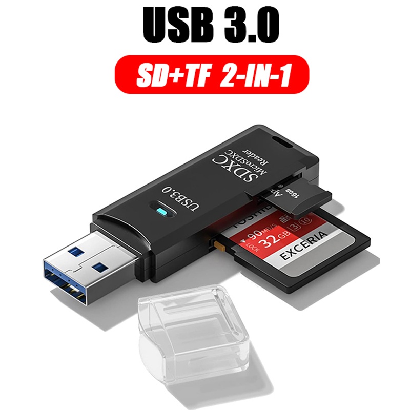 Pembaca Kartu USB 3.0 2 In 1 P - Laptop Accessories For Programmers ulasan dan harga