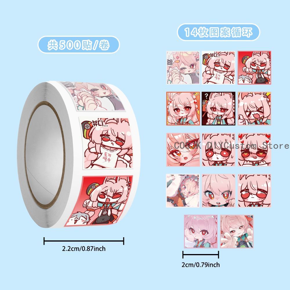 500Pc/Roll Stiker Anime Zenles - Laptop Accessories For Students ulasan dan harga