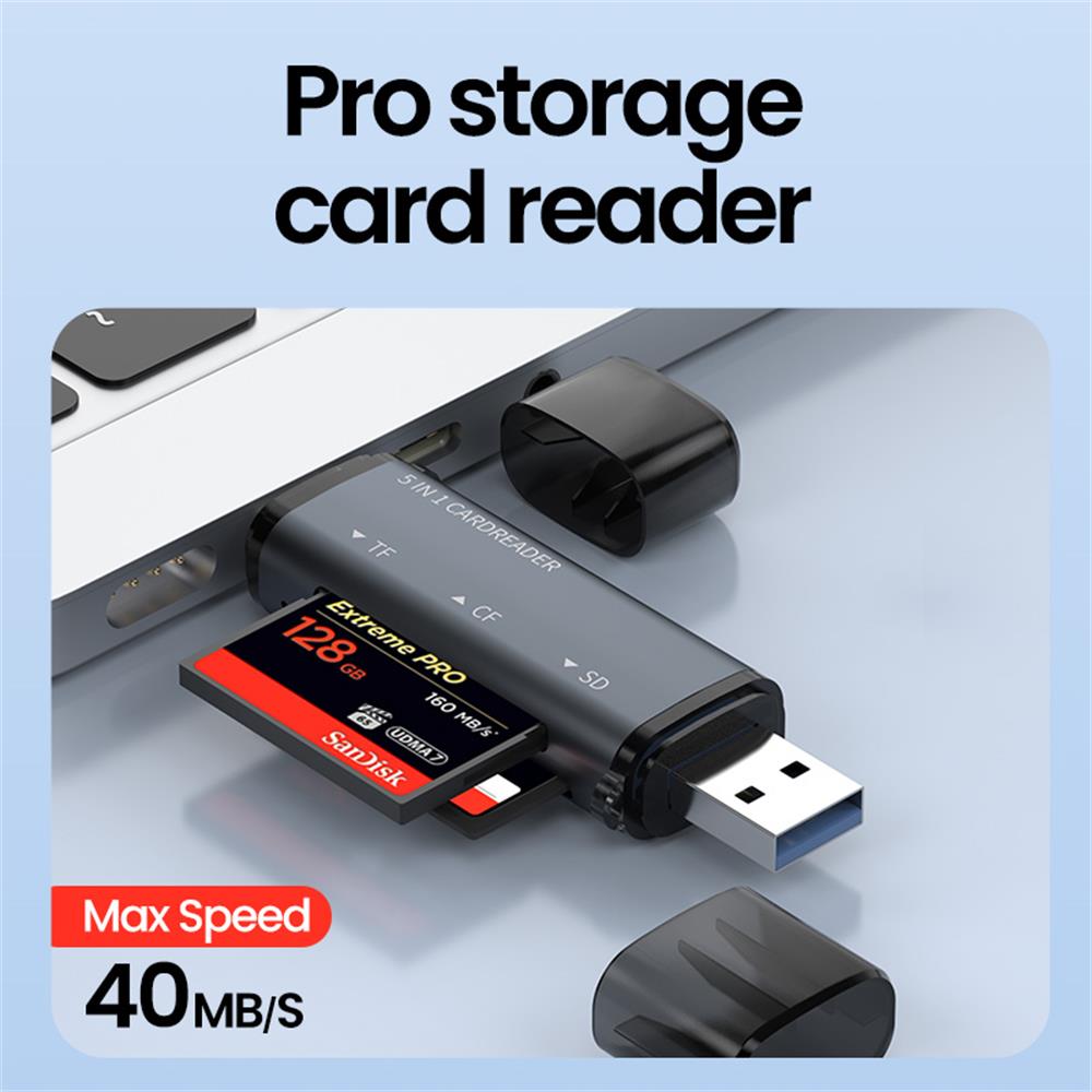 Pembaca Kartu USB 5 IN 1 Tipe  - Laptop Accessories For Programmers ulasan dan harga