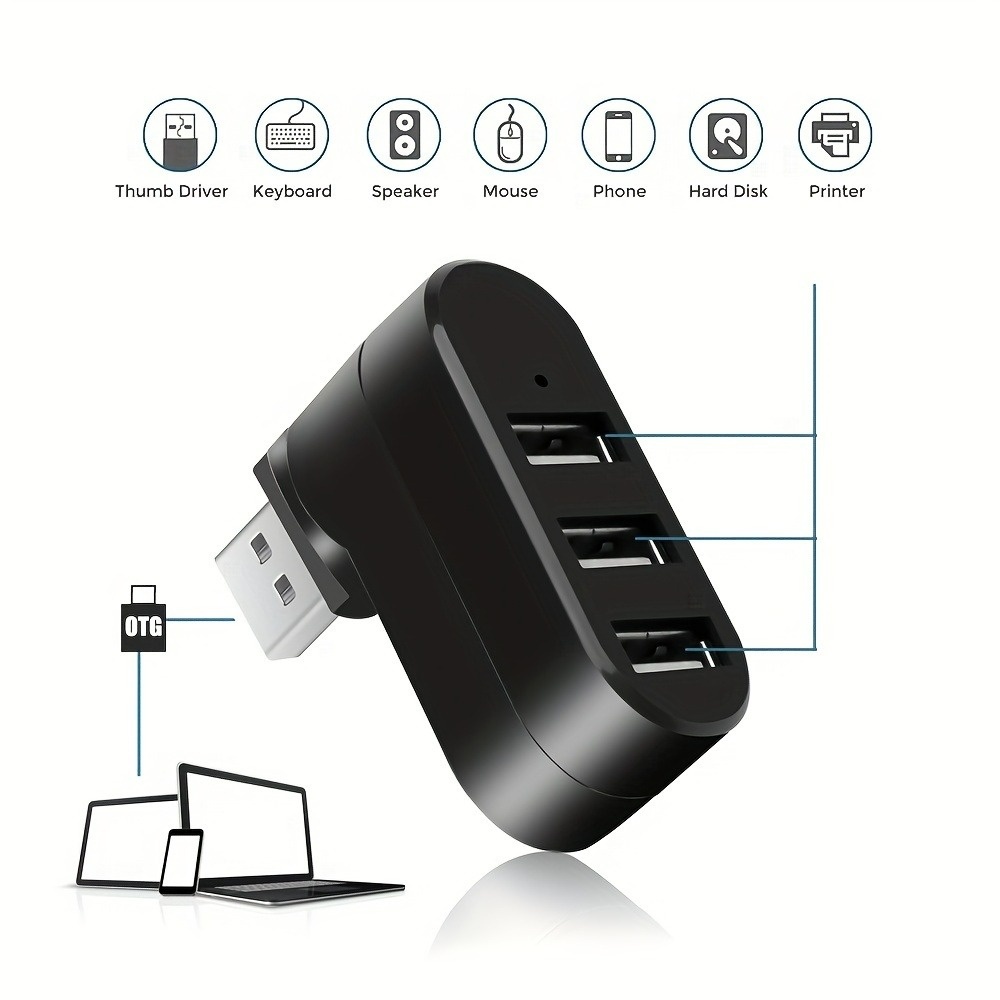 Hub USB 2.0 3 Port 180 °   Ada - Xiaomi Laptop Accessories ulasan dan harga