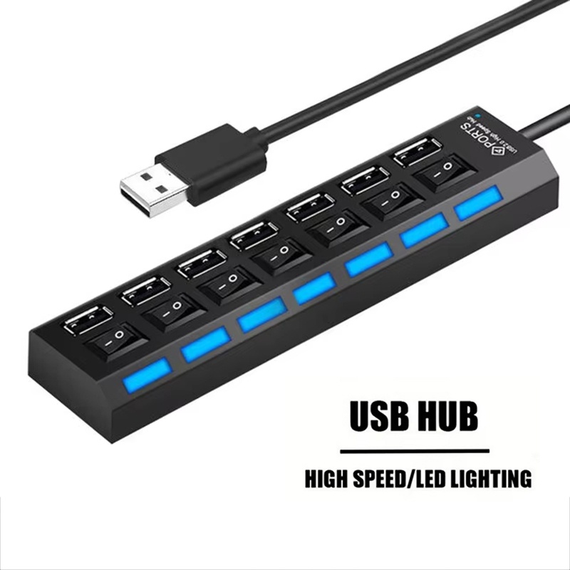 Pemisah Hub USB 2.0 7 Port unt - Laptop Office Accessories ulasan dan harga