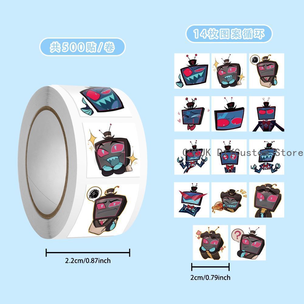 500 Buah/Rol Stiker Versi Anim - Laptop Accessories For Students ulasan dan harga