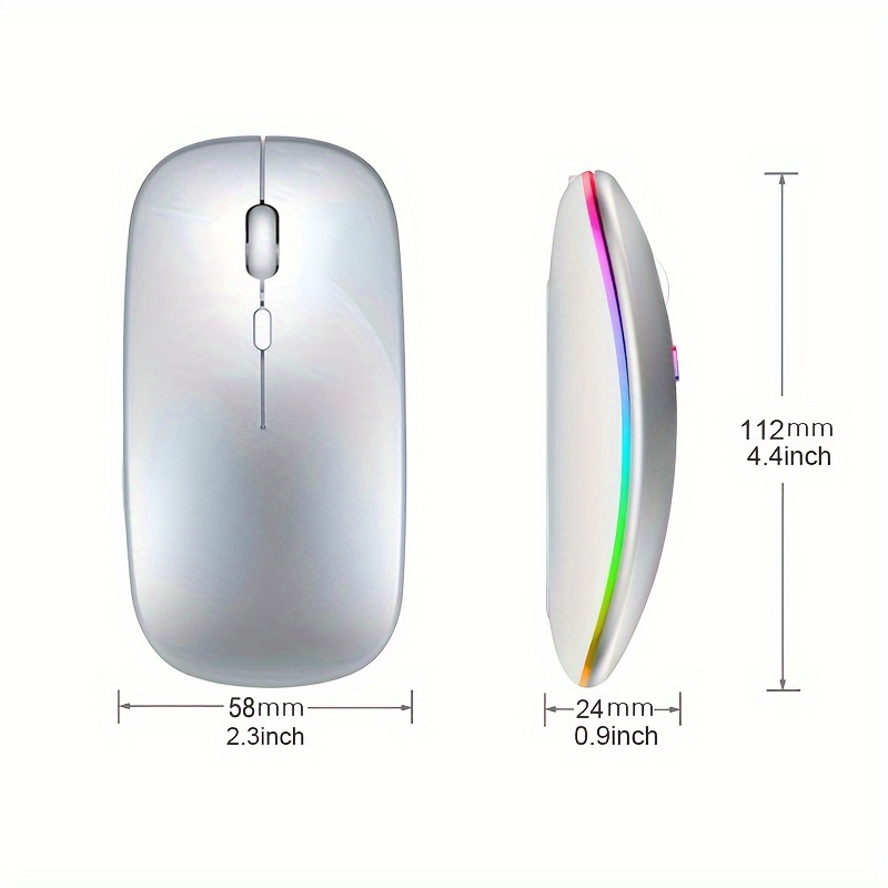 Mouse Nirkabel RGB Isi Ulang U - Laptop External Accessories ulasan dan harga