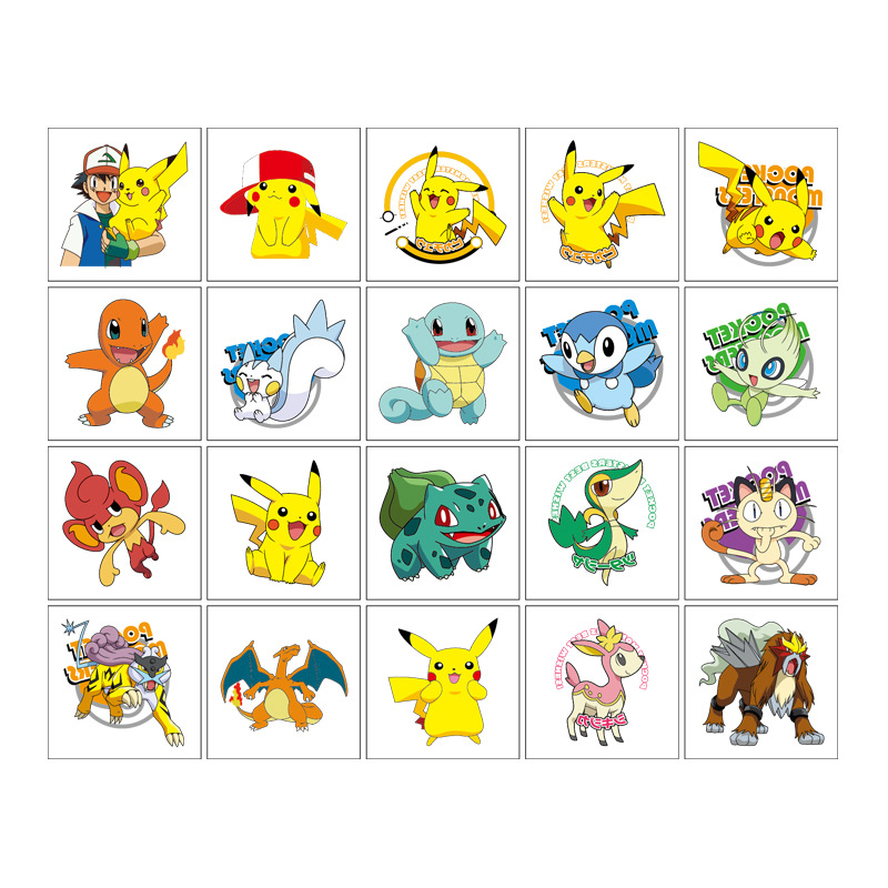 5*5Cm 20 Buah Stiker Tato Poke - Laptop Accessories Toy ulasan dan harga
