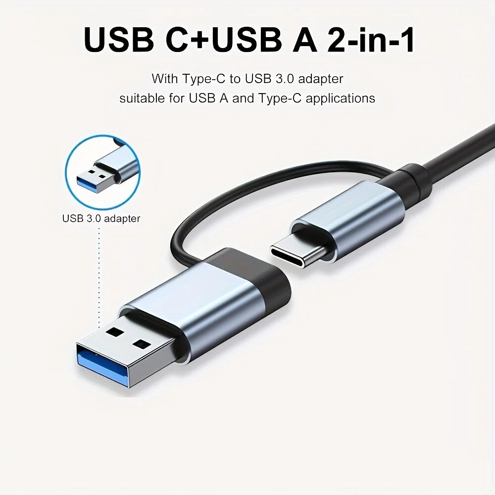 2 In 1 USB3.0 Hub 7 Port Tipe  - Laptop Accessories For Programmers ulasan dan harga