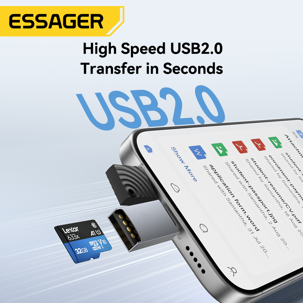 Essager 2 In 1 Pembaca Kartu S - Laptop Accessories For Programmers ulasan dan harga