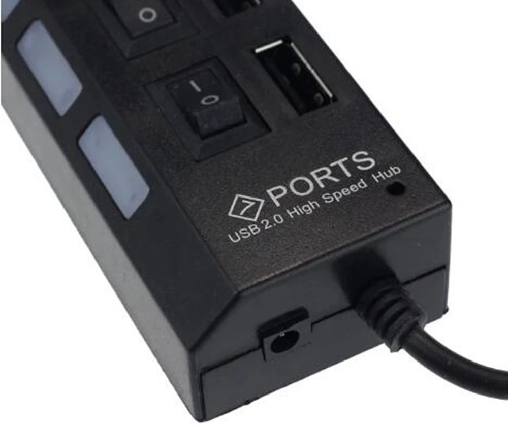 Pemisah Hub USB 2.0 7 Port unt - Laptop Office Accessories ulasan dan harga